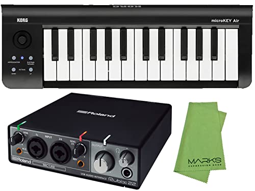 Roland オーディオインターフェース Rubix22 + KORG ワイヤレス USB/MIDIキーボード microKEY2-25AIR セット