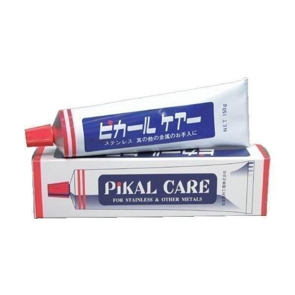 日本磨料工業 純正品 ピカールケアー(1400) 金属磨き 【150g】キズ取り ツヤ出し 研磨剤 アルミナ系 チ..