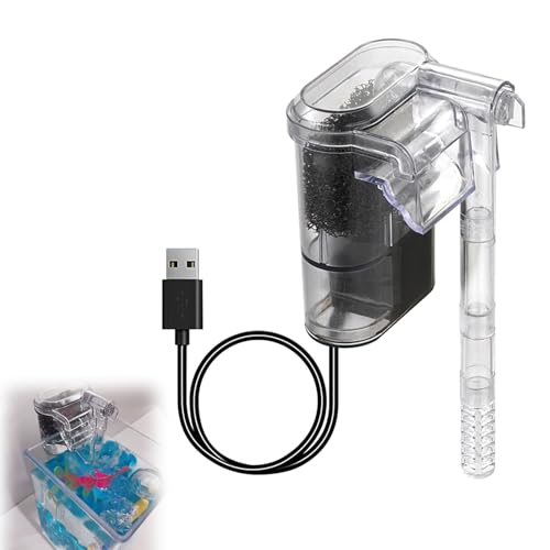 水槽フィルター 水槽フィルターポンプ 外掛けフィルター 水族館用外部フィルターポンプ 外部吊り下げ式 水槽用フィルターポンプ フィルター 流れる水 フィルターポ...