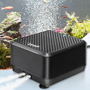 hygger 水槽エアーポンプ 強力 16L/min 2口 酸素ポンプ エアレーション 4mmチューブ対応 水深180cm以下 エア量調節可能 海水・淡水両用 ...