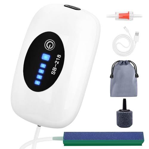 風織商社 エアーポンプ 釣り 水槽 静音30db 静かな水槽酸素補給 エアレーション USB充電 エアレーション 大容量バッテリー 50時間連続使用 ぶくぶく ...