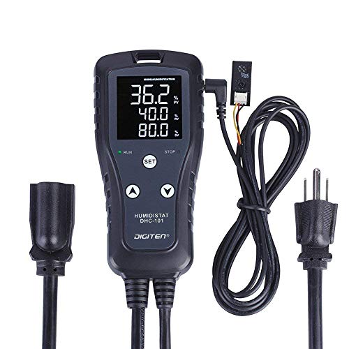 DIGITENデジタル湿度コントローラーHumidistat配線済みプラグシンプルステージAC110V -240V、除湿器用..