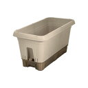 ベストコ プランター 給水式 ペットボトルで自動給水 キャスター付 日本製 650型 アイボリー MA-4205