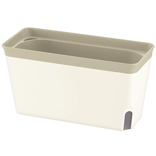 リッチェル 底面給水 ミエルノPlus プランター 27型N ホワイト 700979 土容量 1.4L、水容量 0.7L