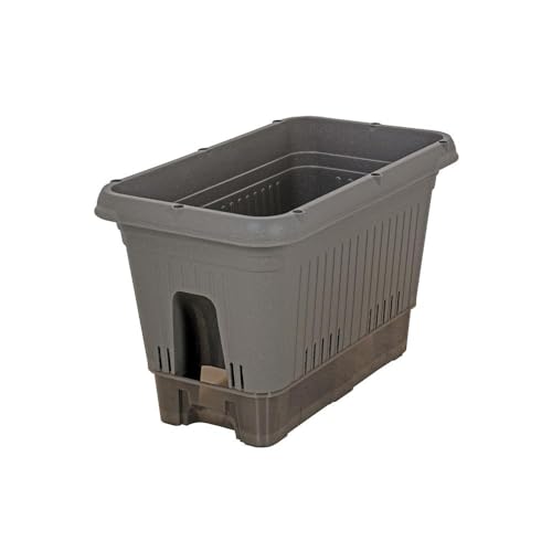 ベストコ プランター 給水式 ペットボトルで自動給水 キャスター付 日本製 500型 グレー MA-4203