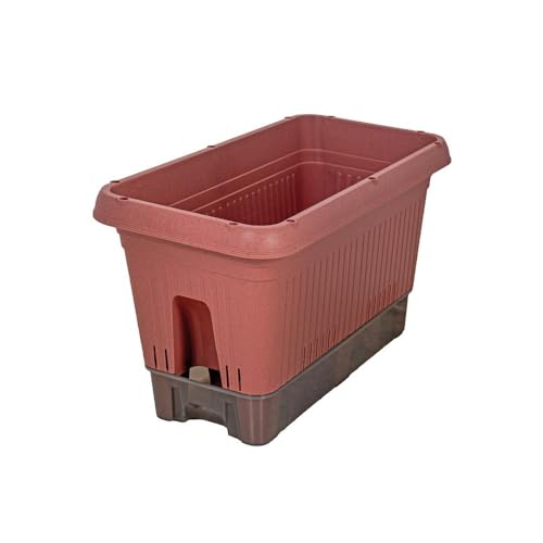 ベストコ プランター 給水式 ペットボトルで自動給水 キャスター付 日本製 500型 テラコッタ MA-4201