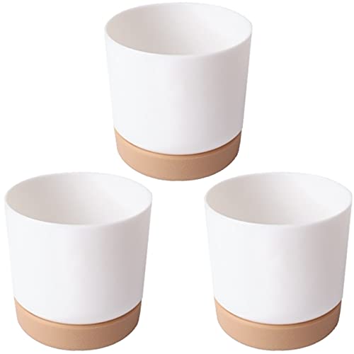 3world 北欧風 ミニ プランター 保水機能 トレー付 シンプル ならべてkawaii 植木鉢 SW2018サイズS<3個セット>