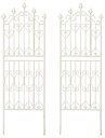 ガーデンガーデン アイアンフェンス Nouveau(ヌーヴォー) ロータイプ 高さ150cm×幅53cm 2枚セット ホワイト トレリス ハイフェンス DNF1...