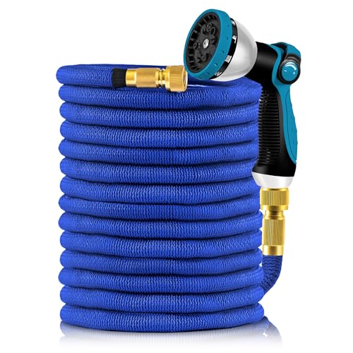 Yofidra ホース 散水ホース 伸縮ホース 2.5-7.5m 3倍伸びる 10in1散水ノズル 2mmラテックス内層 超強度..