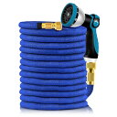 Yofidra ホース 散水ホース 伸縮ホース 2.5-7.5m 3倍伸びる 10in1散水ノズル 2mmラテックス内層 超強度外層材料 超軽量 耐久 耐摩擦性...