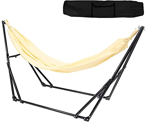 MRG ハンモック 自立式 耐荷重 200kg 2層メッシュ 室内 室外 兼用 ポータブル 折りたたみ ソロキャンプ..