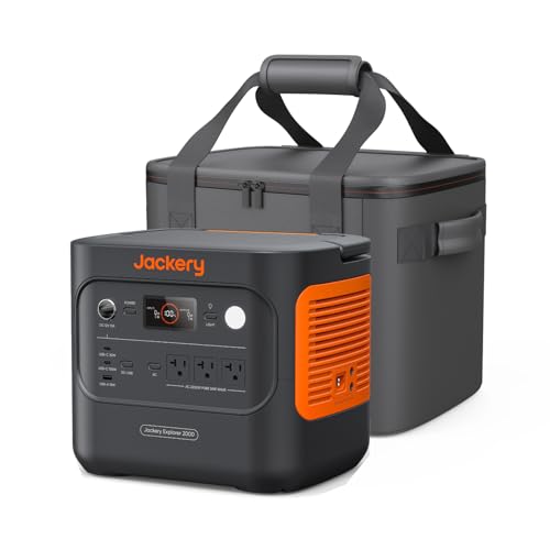 Jackery ポータブル電源 2000 New 収納バッグ付き 2点セット 2042Wh 大容量 1.7時間満充電 リン酸鉄 10年長寿命 定格出力2200W 瞬間最大4400W 防災 家庭用 アウトドア用 車中泊 UPS機能 アプリ遠隔操作