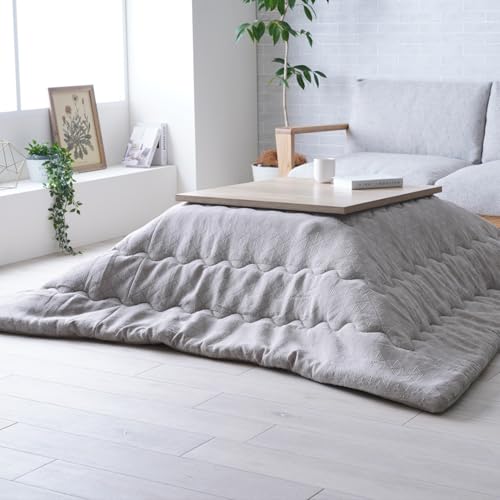 イケヒコ こたつ 掛け ふとん 正方形 単品 マスクロス グレージュ 約190×190cm ジャガード 柔らかい 織 中国製 洗える 北欧調 和 ＃1182060320111