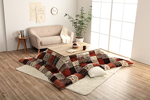 イケヒコ こたつ 掛け布団 撥水スターシャ 約205×245cm オレンジ 長方形 ノルディック 日本製 水をはじく #7800739