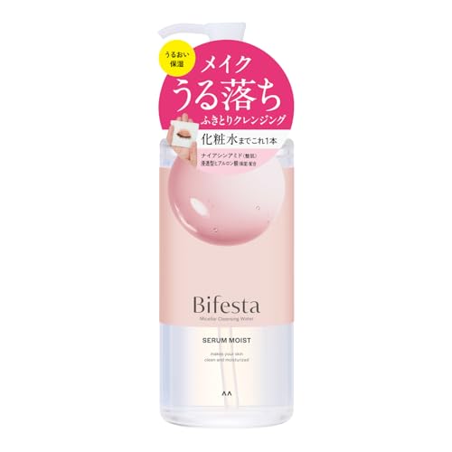 Bifesta(ビフェスタ) ミセラークレンジングウォーター モイスト ふき取りタイプ しっとり保湿 化粧水由来 オイルフリー 無香料 400ミリリットル (x 1)