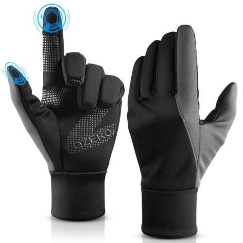 [OZERO] 手袋 メンズ スマホ対応 防寒 防風 冬 ランニンググローブ [滑り止め 撥水加工  ...