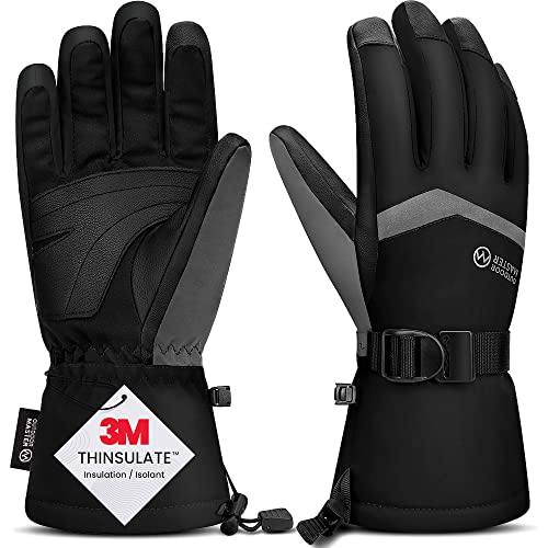 [OUTDOORMASTER] 手袋 防寒 防水 スノボ グローブ 3Mシンサレート 手袋 メンズ レディース スキー グロ..