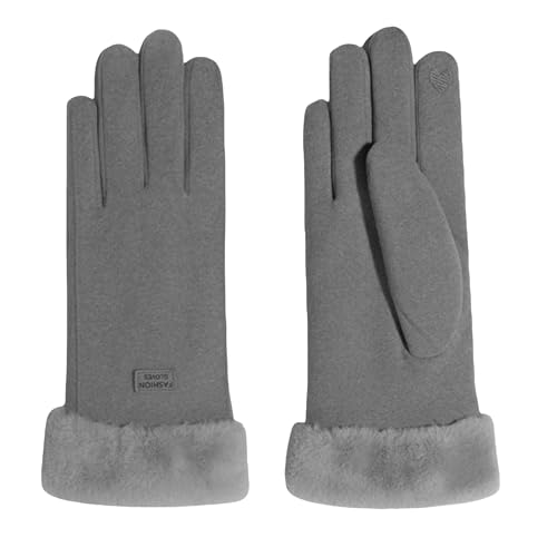 [KOEKOI] 手袋 防寒 レディース ミトン ボア もこもこ かわいい スマホ対応 暖かい 冬 秋 ボア 手袋 ファー付 裏起毛 モコモコ 防寒対策 ハンドウォーマー あったかい 暖かい 柔らかい 保温 お