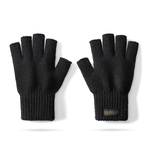 [ZVCXOE] 手袋 指出し メンズ 指なし ニット手袋 ハンドウォーマー 防寒 厚手 スマホ対応 パソコン ゲ..