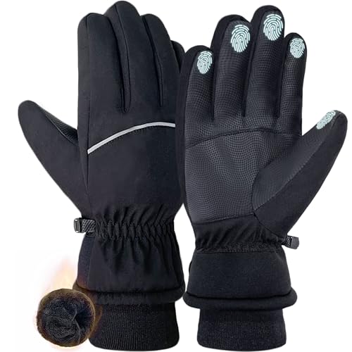 [Hopsooken] 防寒手袋 防寒グローブ メンズ レディース スマホ対応 裏起毛バイク手袋 タッチパネル アウトドア 男女兼用 自転車バイク スポーツグローブ サイクル 防風 撥水加工 冬用 保温 厚