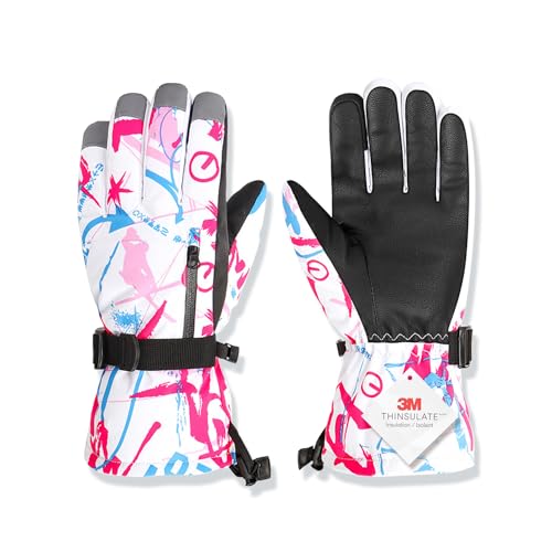 スキーグローブ スノボー グローブ 3Mシンサレート 五本指 裏起毛 スキー手袋 防水撥水 防寒手袋 自転..