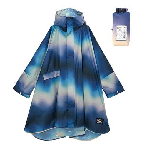 [キウ] スタンダードレインポンチョ 2ND STANDARD RAIN PONCHO - 2ND 防水 撥水 はっ水 耐水 豪雨対応 雨対策 大雨 台風 梅雨 レインコート スリーブポンチョ 雨具 雨ガッパ 雨合羽 袖付き 収納袋 ポケ