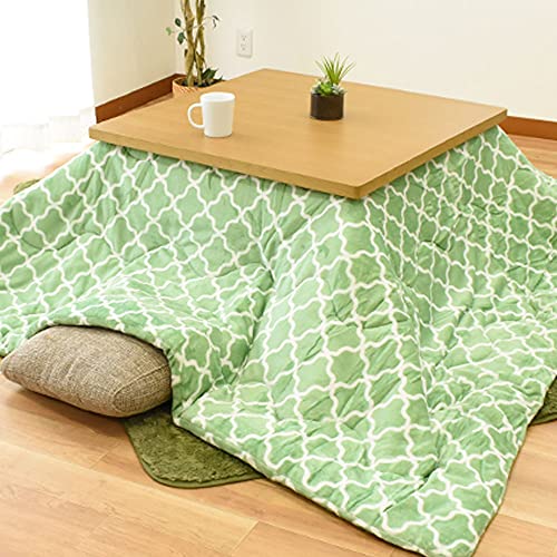 こたつ布団 正方形 約205×205cm モロッカン グリーン こたつ掛け布団 コタツ 炬燵 布団 単品 掛布団 おしゃれ かわいい 冬 あったか フランネル