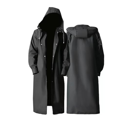 [Formemory] レインコート メンズ アウトドア 豪雨対策 防水ポケット 登山 遠足 雨対策 防風 大人 メンズ レディース 通勤 通学 アウトドア ハイキング 釣り (ブラック 3XL)