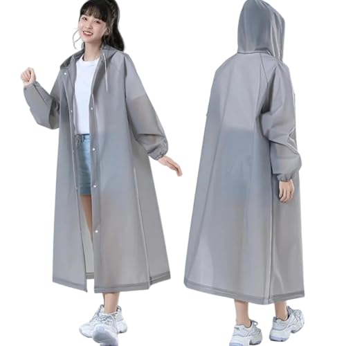 [SensaBliss] レインコート レディース ポンチョ レインポンチョ ロング 自転車 防水カッパ 防? 豪雨 梅雨対策 バイク 通勤通学 キャンプ 釣り 登山 ハイキング 水上遊楽 アウトドア用 (グレー