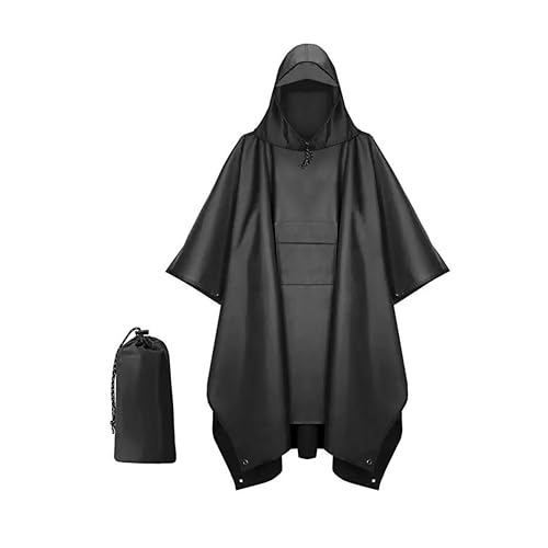 [Ecocoer] ストームクロス ミリタリー ポンチョ レインコート 多機能レインコート キャンプ サバゲ—3-i..