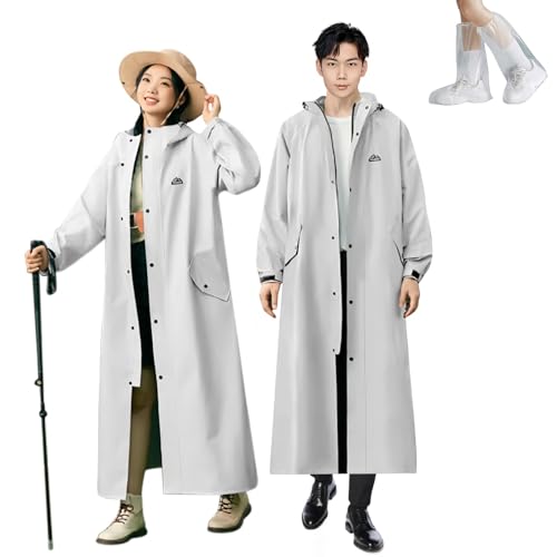 [RemeeHi] レインコート 自転車 リュック対応 多機能 レインウェア レディース メンズ おしゃれポンチョ 超軽量 速乾 ロング丈 梅雨対策 防水 防風 アウトドア 登山 徒歩 通勤通学 普段着 男女