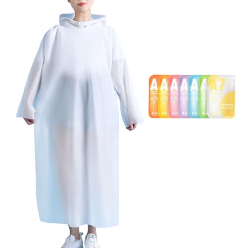 [Moli&Hani] レインコート 使い捨て 7枚入り レインポンチョ 防災グッズ 学生用 通勤 通学 スポッツ観戦 梅雨対策 軽量 ミニ包装 持ち運び便利 フリーサイズ 男女兼用