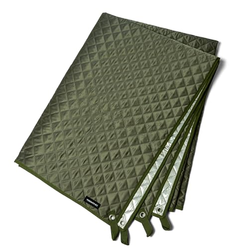 Verontimee レジャーシート 厚手 大判 210×145cm 両面防水 アルミコーティング 収納袋付き 2-6人用 キ..