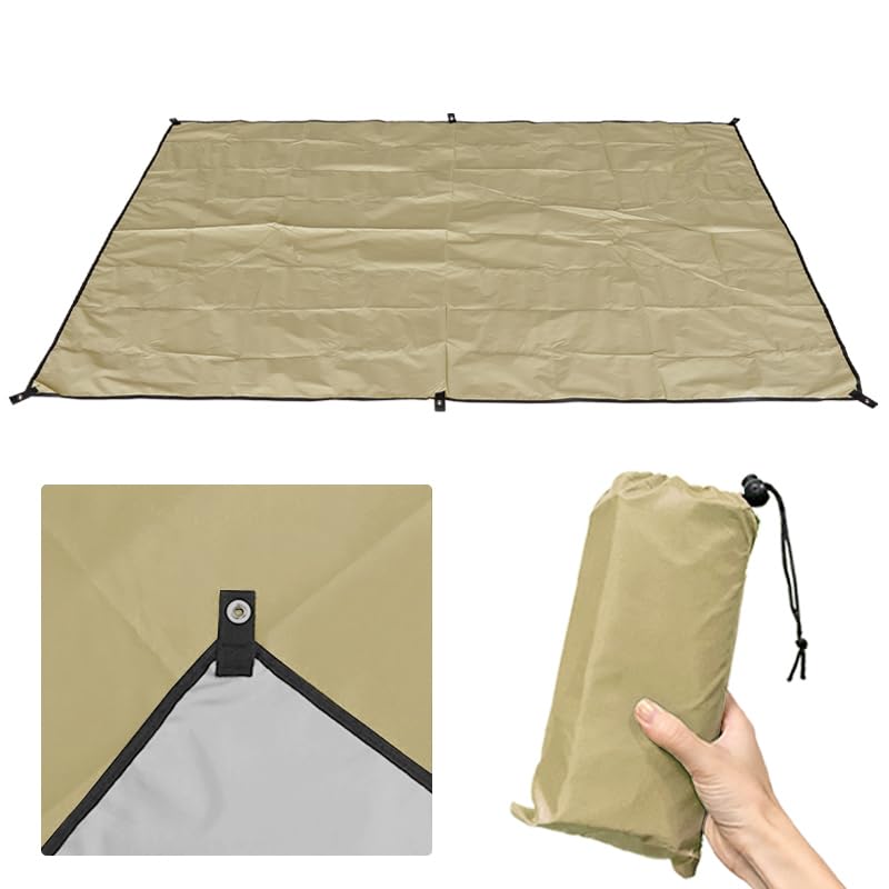 レジャーシート ピクニックマット 大判 収納袋付き 約 200×140 裏地あり コーナーループ サンシェード ..