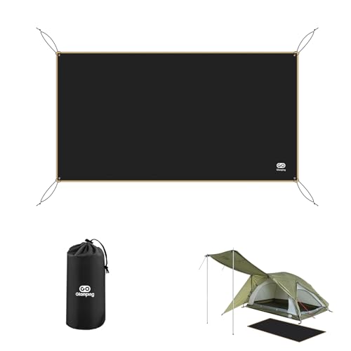GOGlamping グランドシート テントシート ツーリングドームテント用四角テントシート レジャーシート 防水 軽量420D コンパクト ヘキサゴン フロア マット タープ アウトドア キャンプ 210*120cm