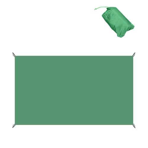 超軽量テントシート グランドシート ナイロン 湿気を防 防水シート 収納バッグ付き アウトドア キャンプ 登山 ピクニック (グリーン, 120*70cm)