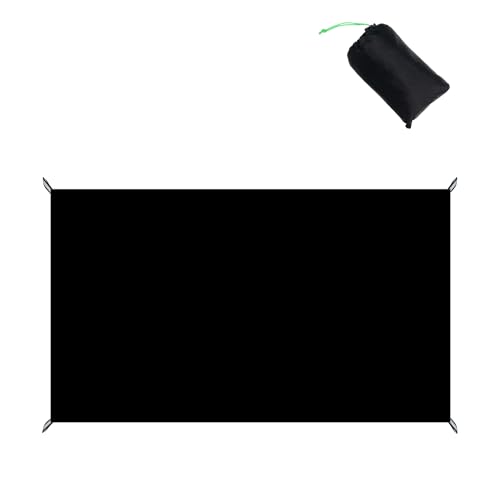 超軽量テントシート グランドシート ナイロン 湿気を防 防水シート 収納バッグ付き アウトドア キャンプ 登山 ピクニック (120*70cm, ブラック)