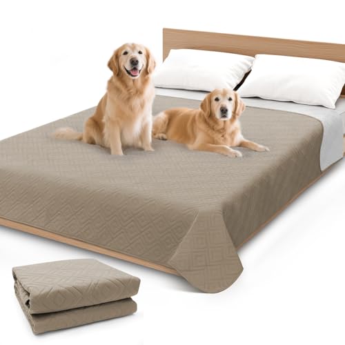 BOOMAGU 防水シーツ ペット 漏れ防止 防水ベッドカバー 両面使用 防水シート 繰り返し使える ソファー 家具全方位保護 噛み耐性 消臭 防ダニ 制菌 お...