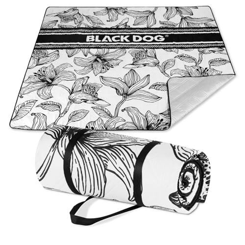 BLACKDOG レジャーシート 200×200cm 表面防撥水 裏面防水 200g綿充填 厚手 テントマット インナーシー..