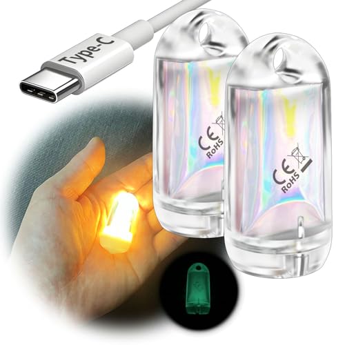DOKEEP GD2 超ミニ LEDライト 2個セット超軽量 11g USB-C充電式 EDC ミニランタン LED 高輝度 ミニ 懐..