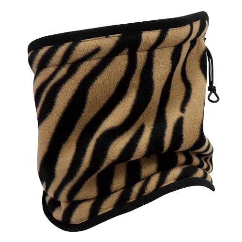 おたふく手袋(Otafuku Glove) 冬用ネックウォーマー[フリース リバーシブル アニマル柄]B-46 ゴールド フリーサイズ