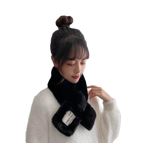 [fourfivesixはる] ティペット ファー マフラー レディース 冬 用 フェイクファー 厚手 無地 ストール ..