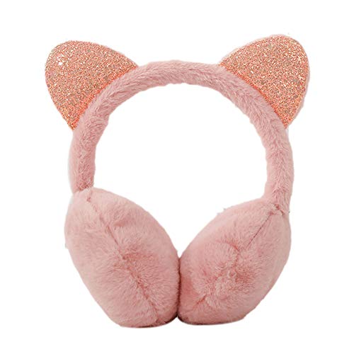 [YUEGUANG] キッズ 耳あて イヤーマフ 防寒 保温 子供用 女の子 猫の耳 可愛い ふわふわ アウトドア 携..