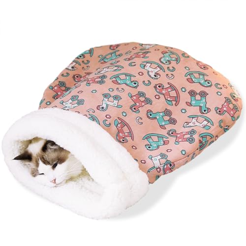 猫 ベッド 冬 猫 ハウス 冬 ペット用寝袋 キャットハウス 暖かい ふわふわ ペットハウス ペットベッド 猫 寝袋 冬用ベッド 寝床 洗える 冬用ハウス寒さ対...
