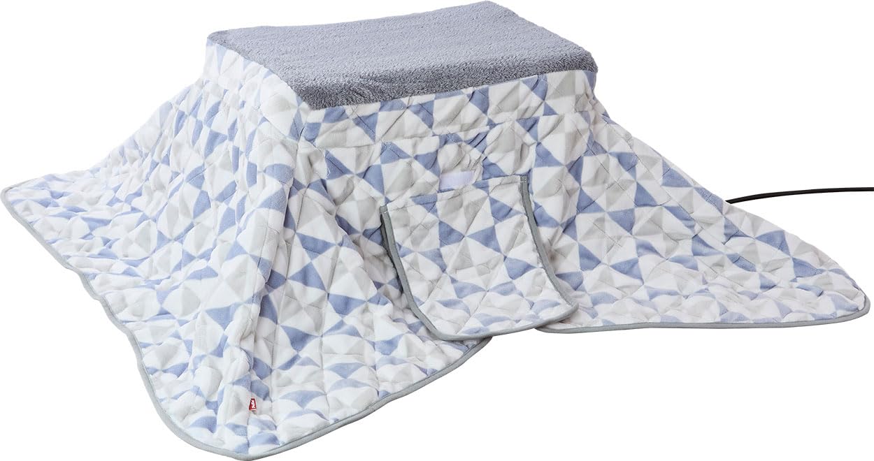 ペティオ (Petio) 犬猫用 カラダ全体をあたためるペットのための電気こたつ スノーグレイ三角柄