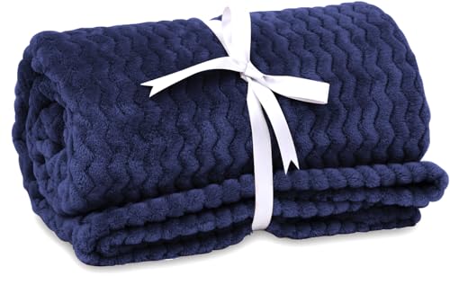 sledar(スレダー) 毛布 ひざ掛け ブランケット 大判 羽織 あったか ふわふわ 柔らかい マイクロファイバー 丸洗いOK 抗菌防臭 防ダニ加工 静電気防止 秋冬 冷房対策 夏快適 (100x150cm,ダークブル