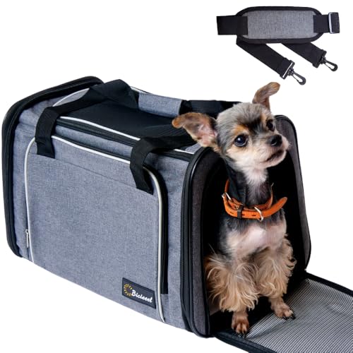 [雑誌掲載モデル]Bicieeel 犬 猫 キャリーバッグ ペットキャリーバッグ 多機能 丈夫 軽い 型崩れなし ..
