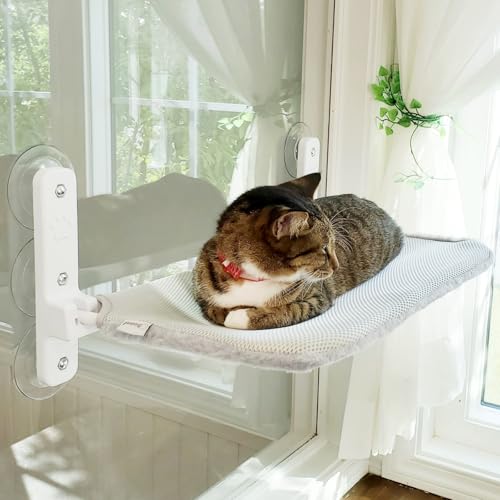 【強力吸盤6個】猫 ハンモック 窓用ハンモック 不安解消を追求 窓 ハンモック 吸盤 リバーシブルマット..