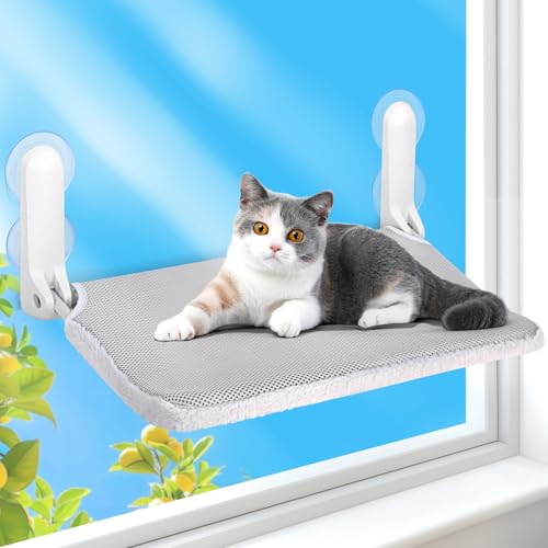 さえだ 猫 ハンモック 折り畳み式 猫 窓用ハンモック 猫窓ベッド 強力吸盤式 耐荷重40kg 猫 ハンモック..