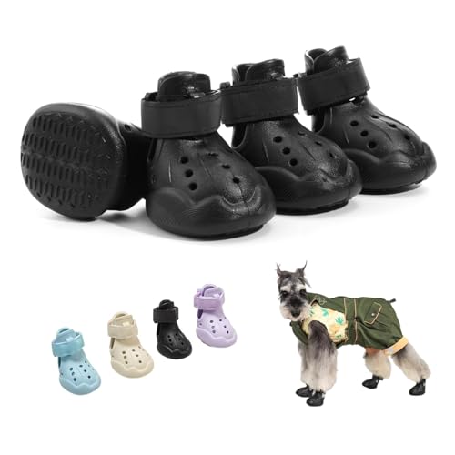 LIKOKLIN ドッグサンダル ブーツ 夏用の犬用サンダル 犬靴 ドッグシューズ 室内 犬用 靴 小型犬中型犬ブーツ 犬 シューズ ペット用 ブーツ 夜間反射テープ付き 肉球保護 履かせやすい 滑り止